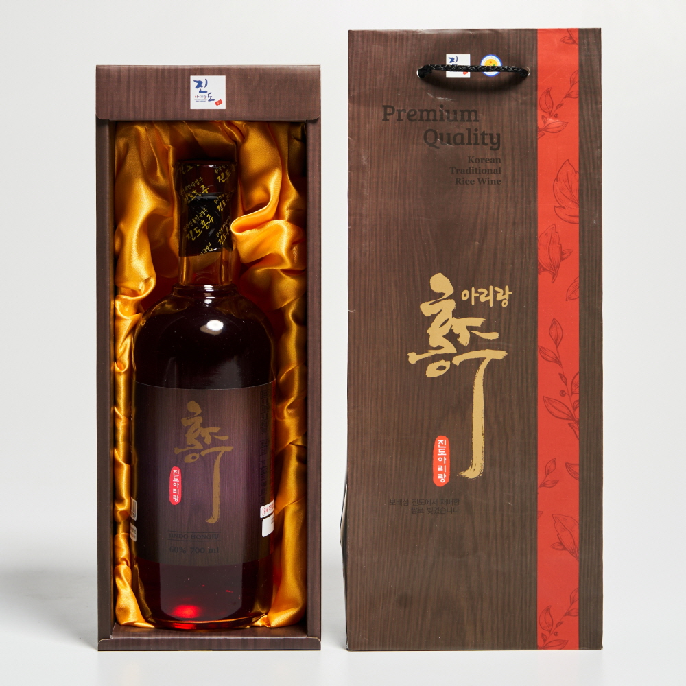 진도홍주 아리랑 60도 700ml 칸7호 지초주 선물 (케이스, 쇼핑백 포함) - 메인 이미지