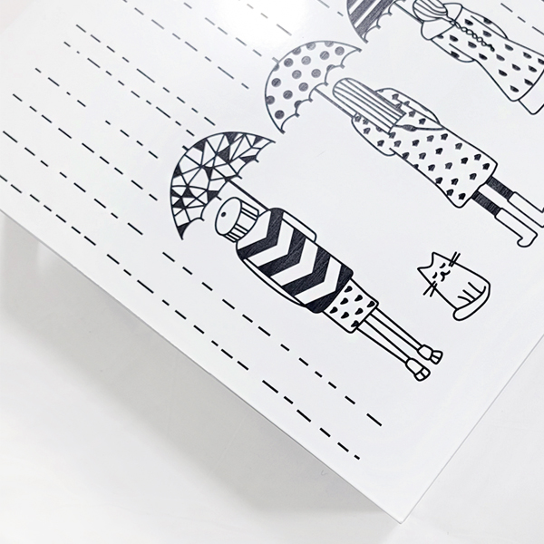 설렘하우스 일러스트 모던 인테리어 철제 우산꽂이 업소용 카페 개업선물 대용량