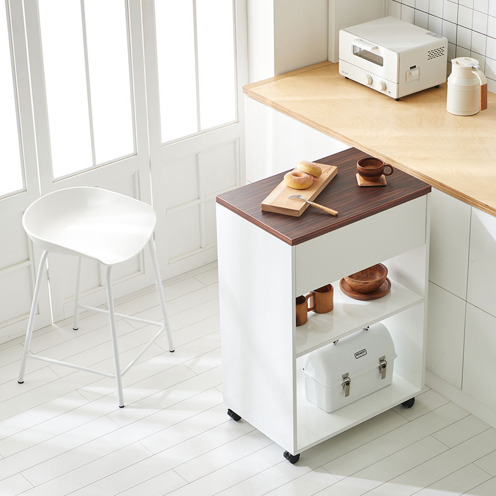 카라 이동식 미니 홈바 테이블 조리대 아일랜드식탁 공간활용