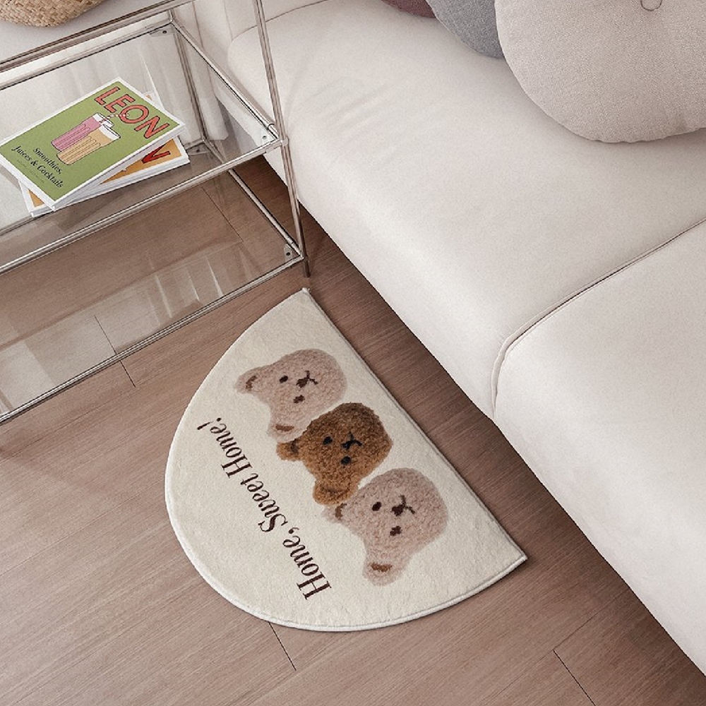 곰돌이발매트 거실 침대 주방 현관 발매트 미니 러그
