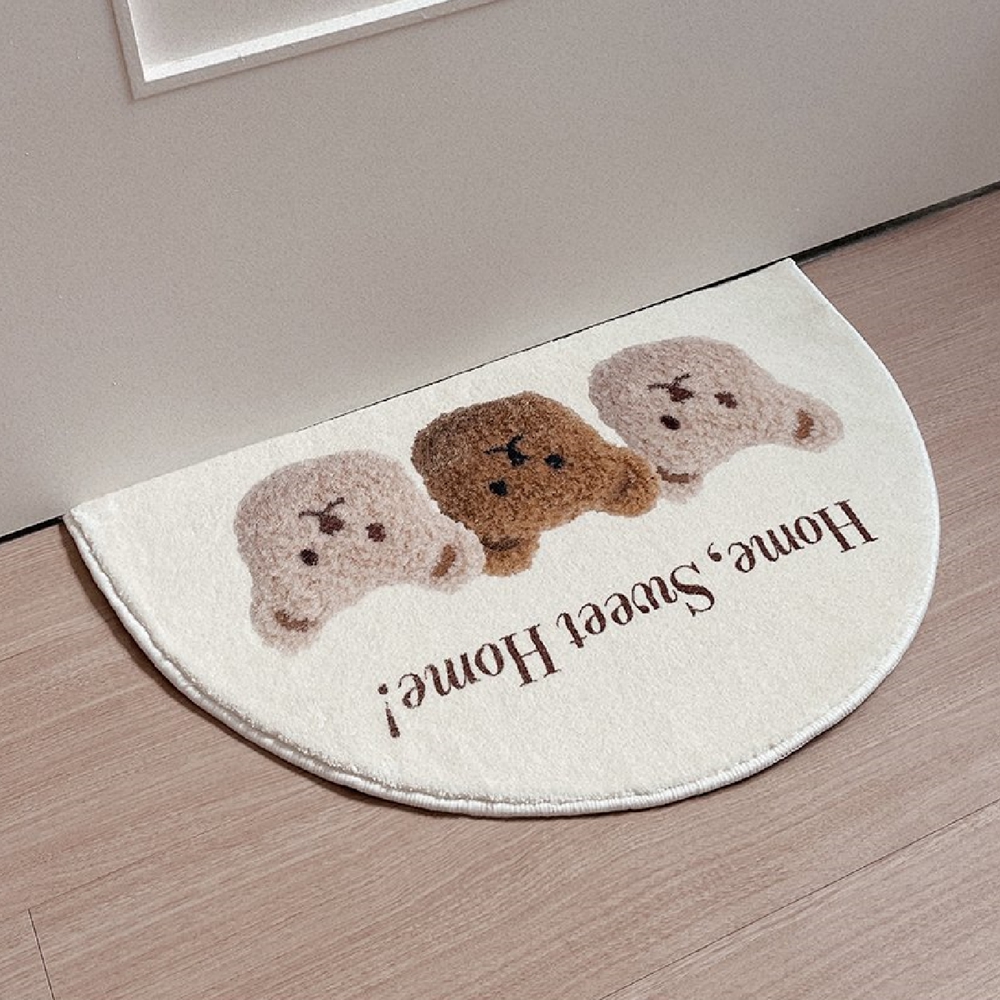 곰돌이발매트 거실 침대 주방 현관 발매트 미니 러그
