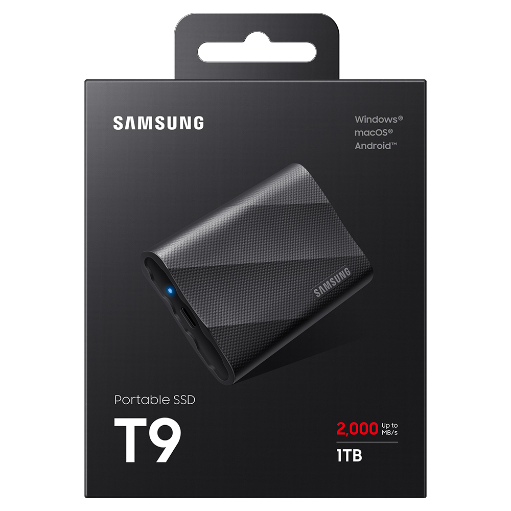 삼성전자 삼성 포터블 외장SSD T9 파우치 포함 1TB, 블랙 상품 이미지
