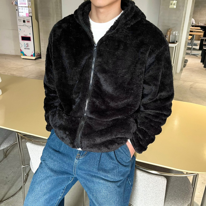 [겨울히트/주문폭주] 여친이좋아하는 양털 후리스 플리스 오버핏 보아털 밍크 털 자켓 후드 집업 상세 이미지 44
