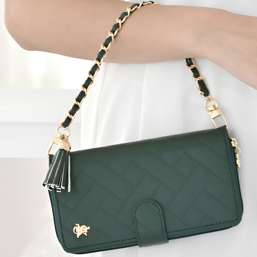 프렌치 지퍼형 다이어리 가죽 지갑 케이스 카키, 갤럭시 노트20