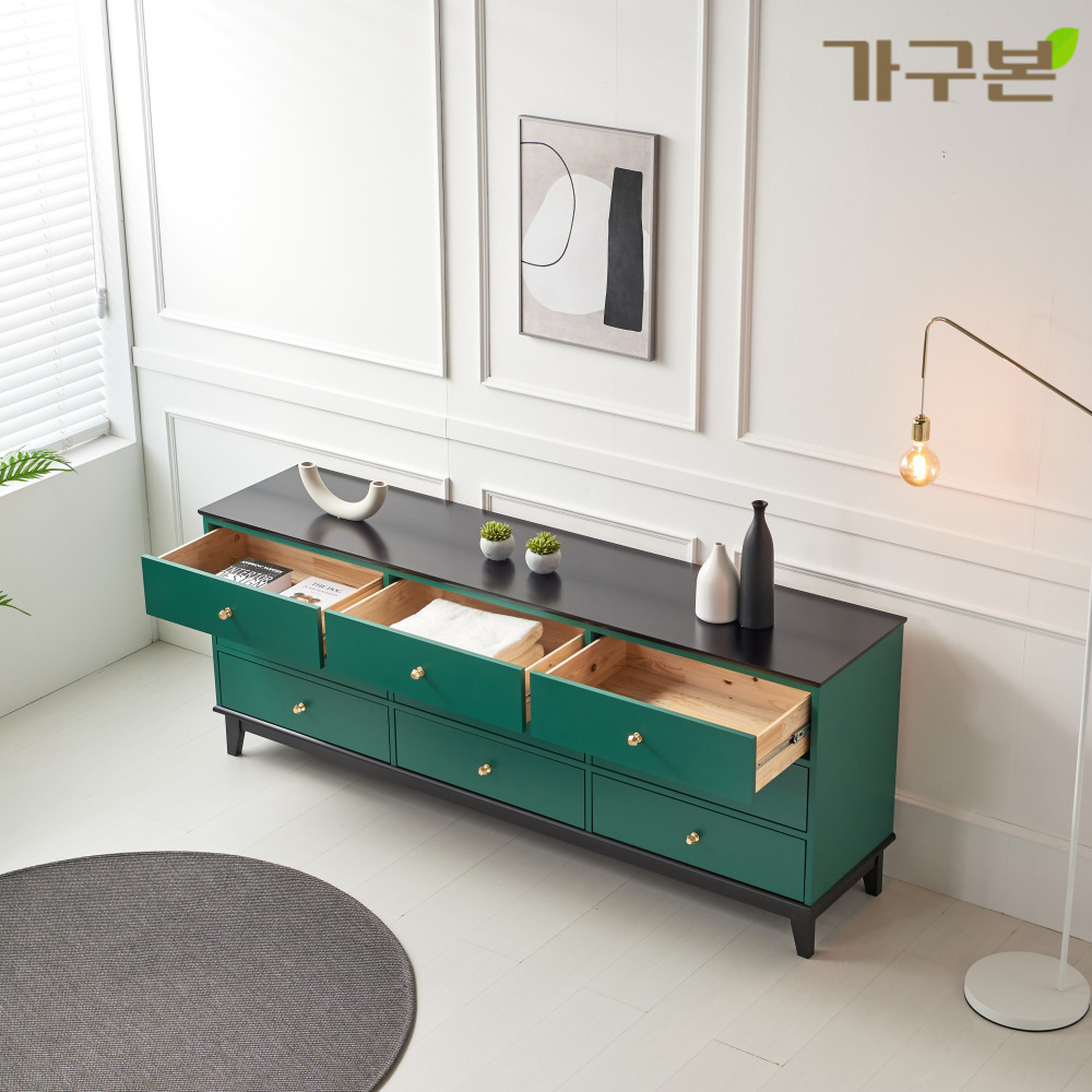 원목도장 거실장 2000