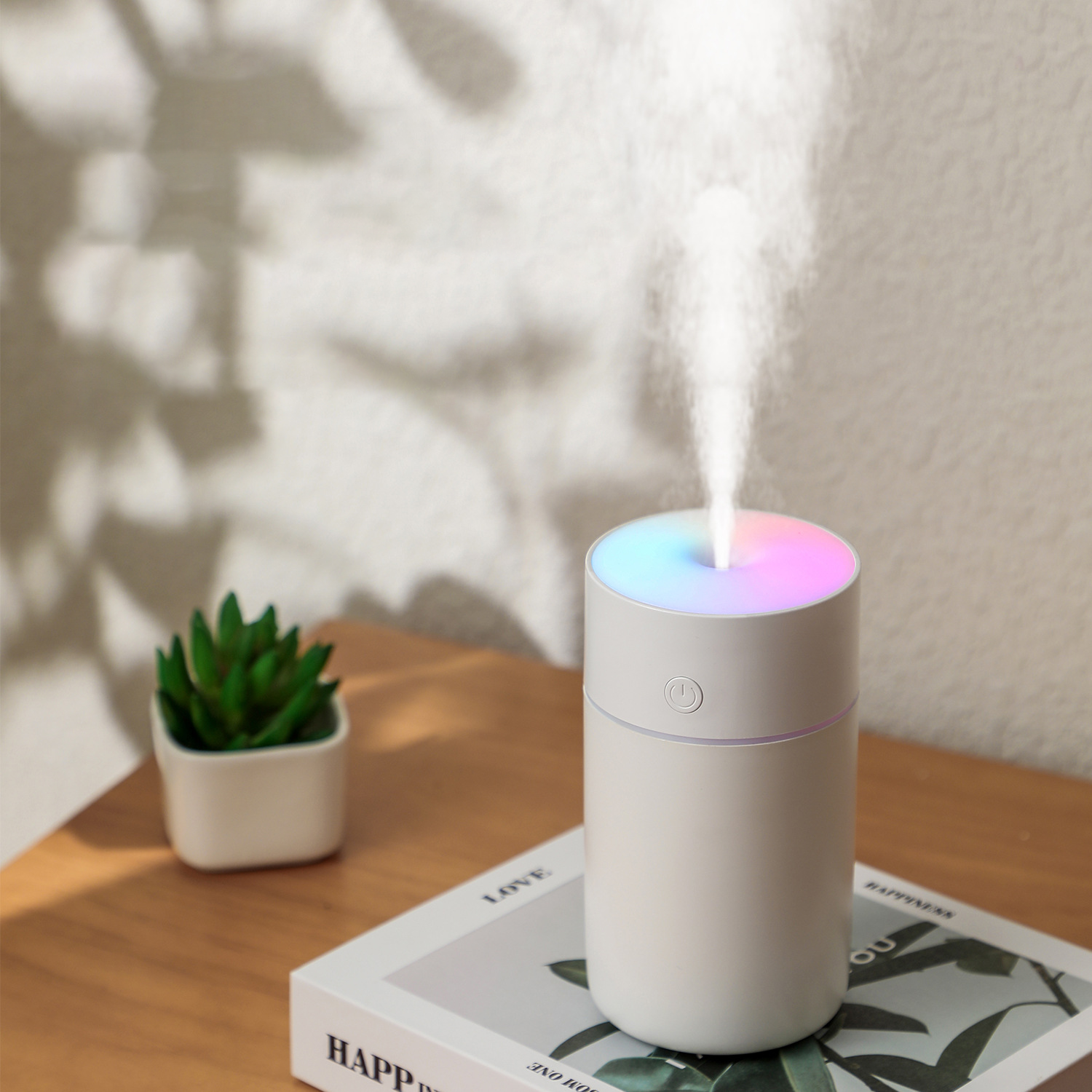 테크만만 미니 휴대용 차량용 무선 충전식 가습기