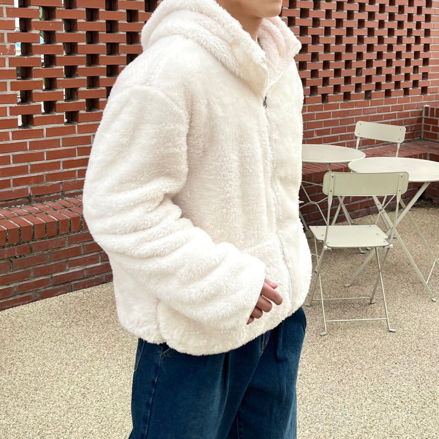 [겨울히트/주문폭주] 여친이좋아하는 양털 후리스 플리스 오버핏 보아털 밍크 털 자켓 후드 집업 상세 이미지 37