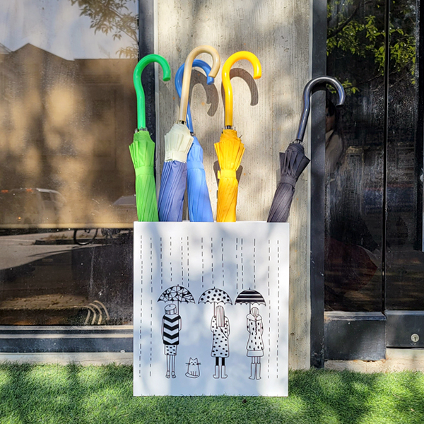 설렘하우스 일러스트2탄 개업선물 철제우산꽂이 우산꽃이 로고주문제작