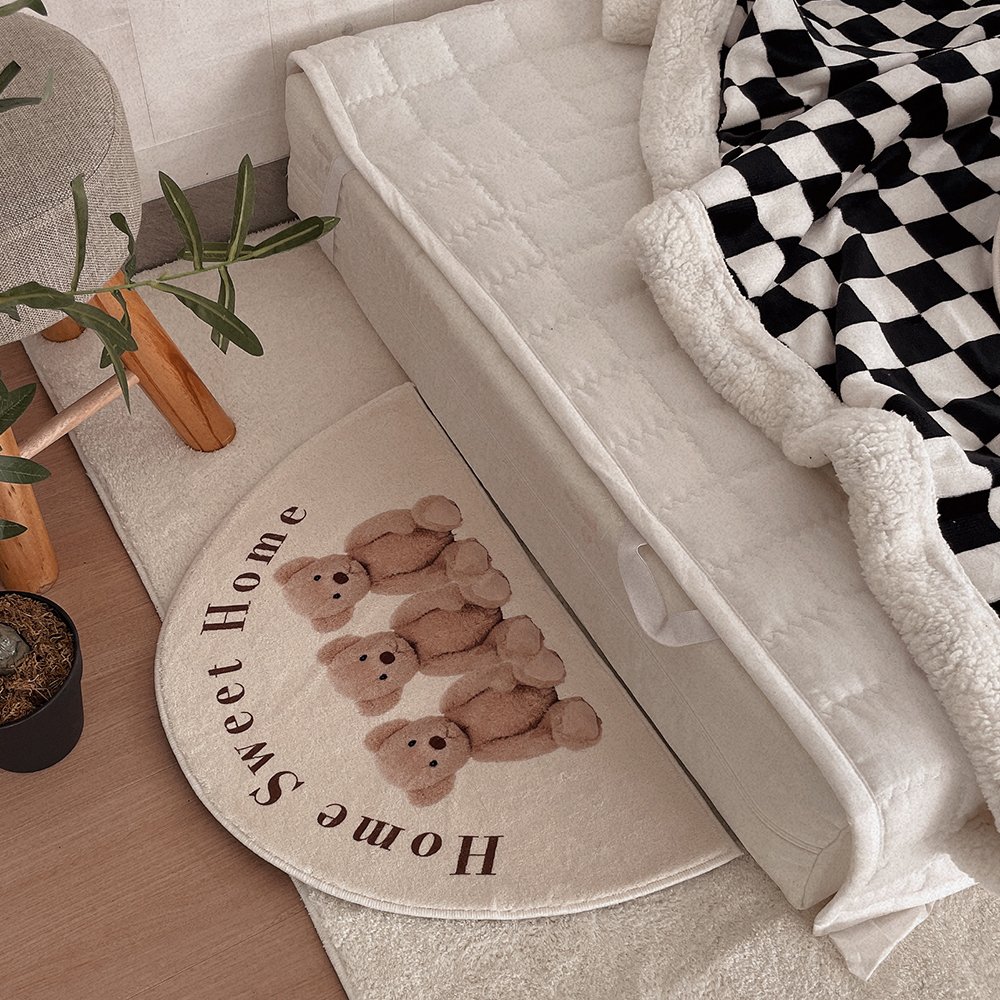 곰돌이발매트 거실 침대 주방 현관 발매트 미니 러그