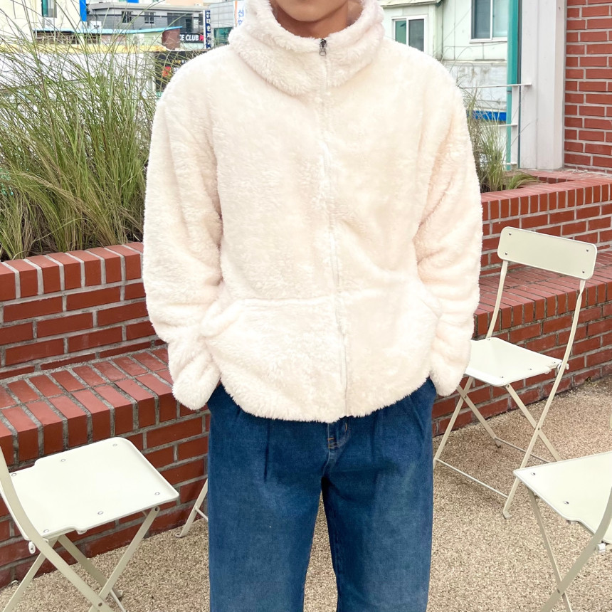 [겨울히트/주문폭주] 여친이좋아하는 양털 후리스 플리스 오버핏 보아털 밍크 털 자켓 후드 집업 상세 이미지 30