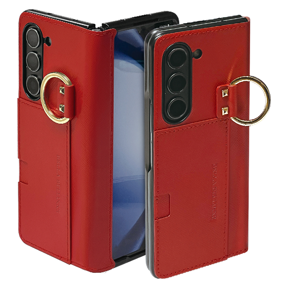 벨라벨루치 갤럭시 Z폴드3 비첸티노 D링 천연 가죽 블랙 다이어리 지갑 케이스 - 상세 이미지 3