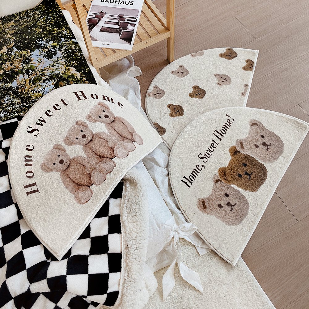 곰돌이발매트 거실 침대 주방 현관 발매트 미니 러그