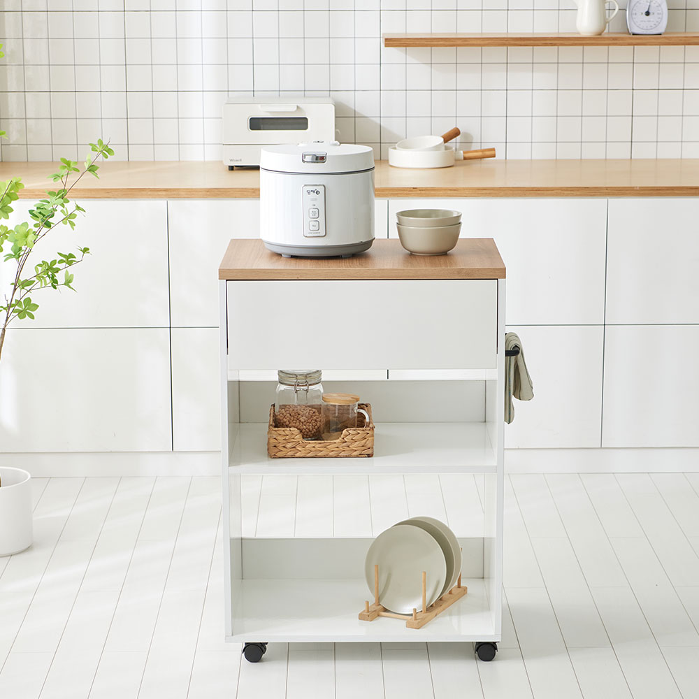 카라 이동식 미니 홈바 테이블 조리대 아일랜드식탁 공간활용