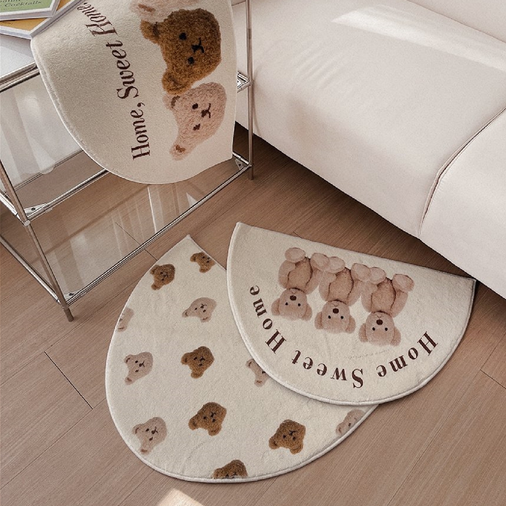 곰돌이발매트 거실 침대 주방 현관 발매트 미니 러그