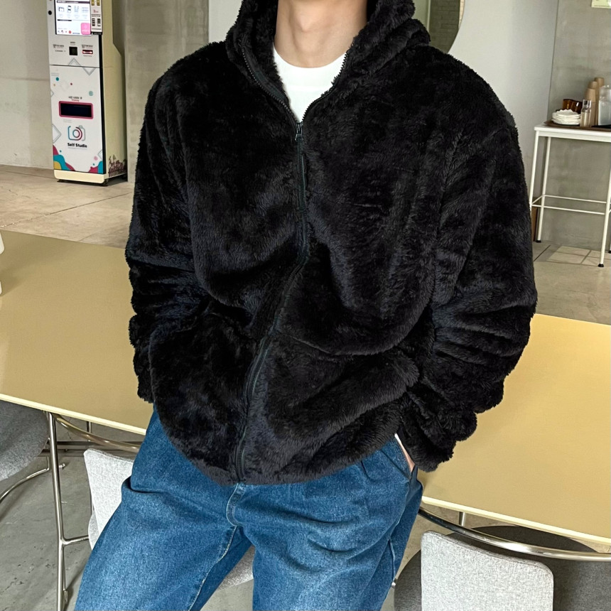 [겨울히트/주문폭주] 여친이좋아하는 양털 후리스 플리스 오버핏 보아털 밍크 털 자켓 후드 집업 상세 이미지 45