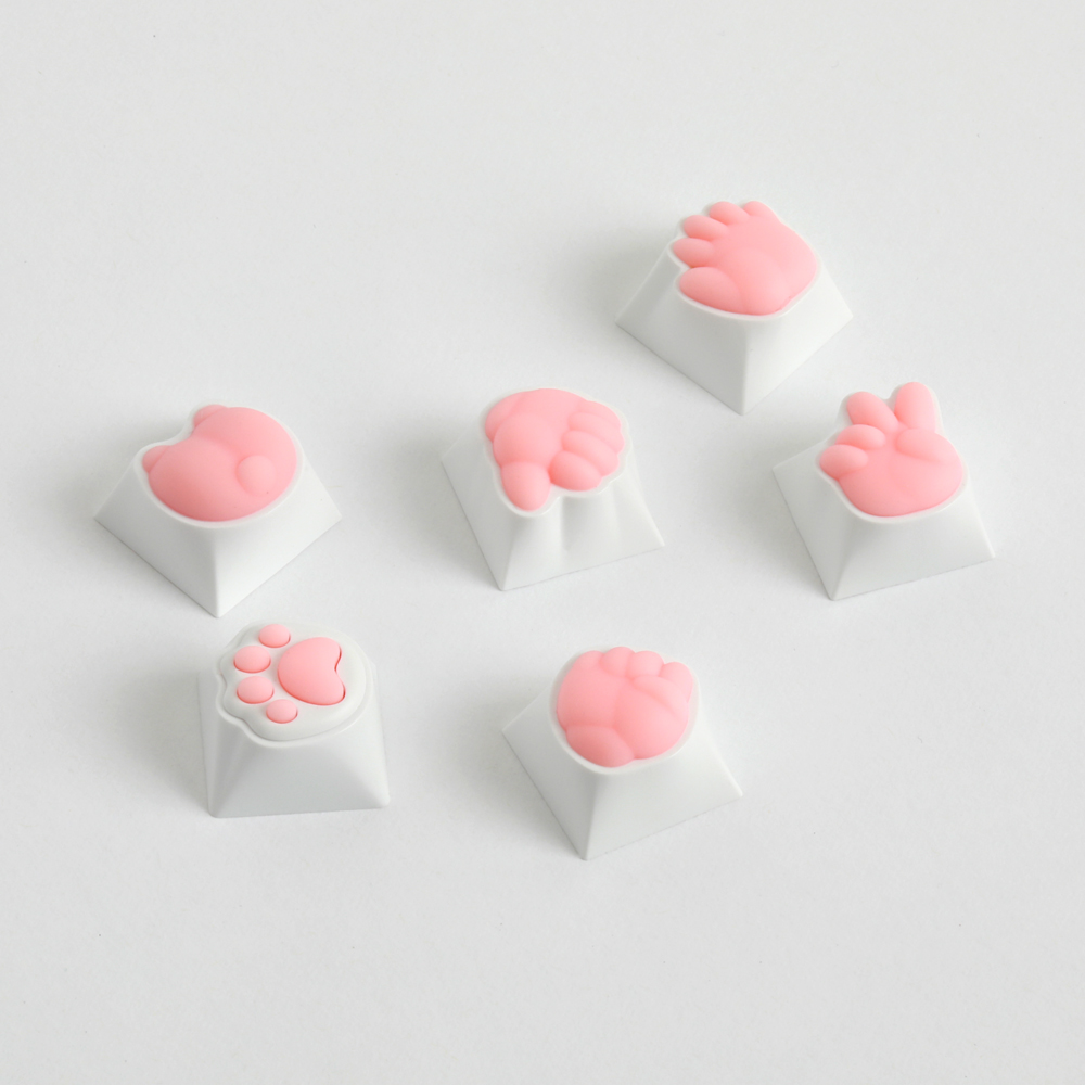 OSHID 실리콘 고양이 젤리 포인트 아티산 키캡 놀이 키보드 꾸미기 (6종 택1)