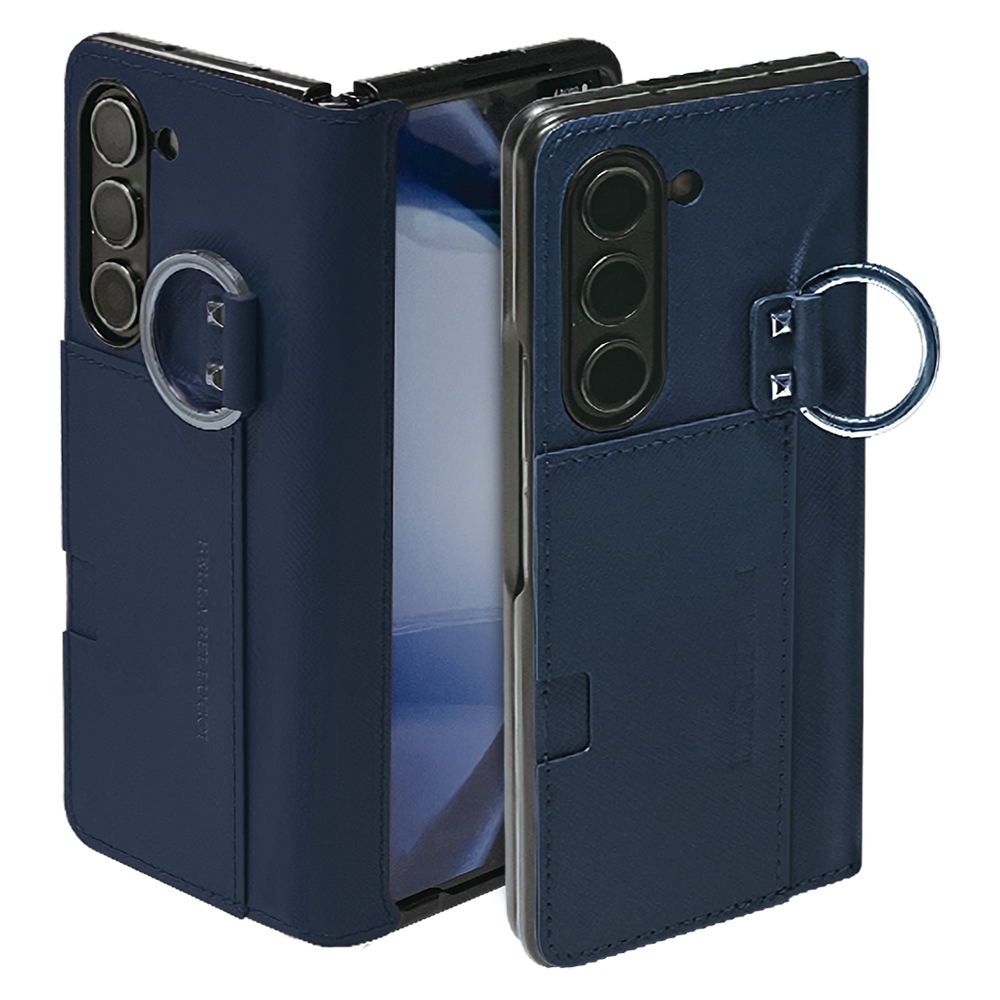 벨라벨루치 갤럭시 Z폴드3 비첸티노 D링 천연 가죽 블랙 다이어리 지갑 케이스 - 상세 이미지 2