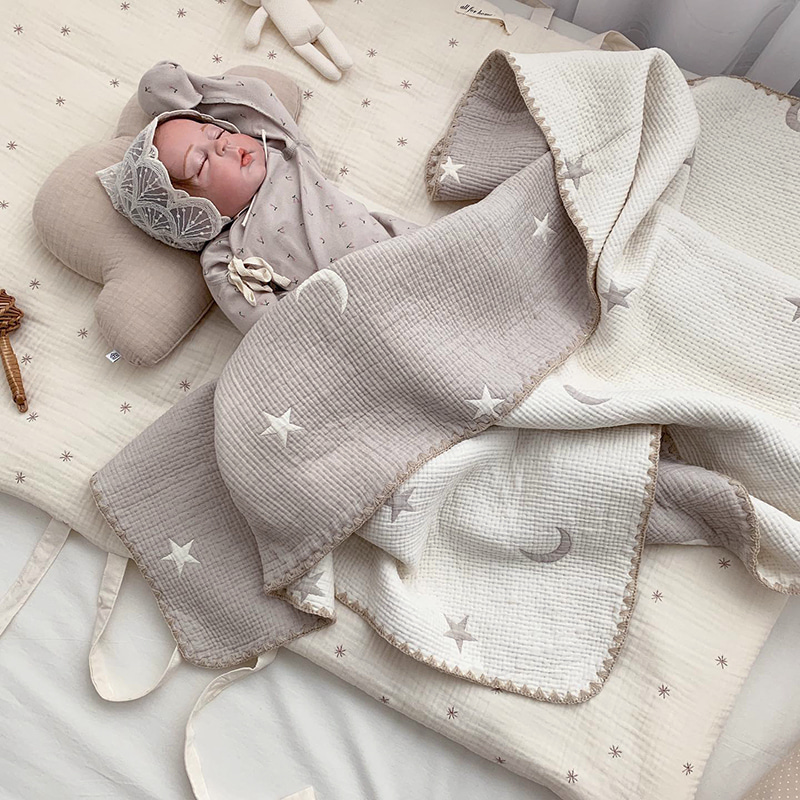 올포홈 포곰이 별달 곰 아기 면자가드 블랭킷 유아 이불 담요