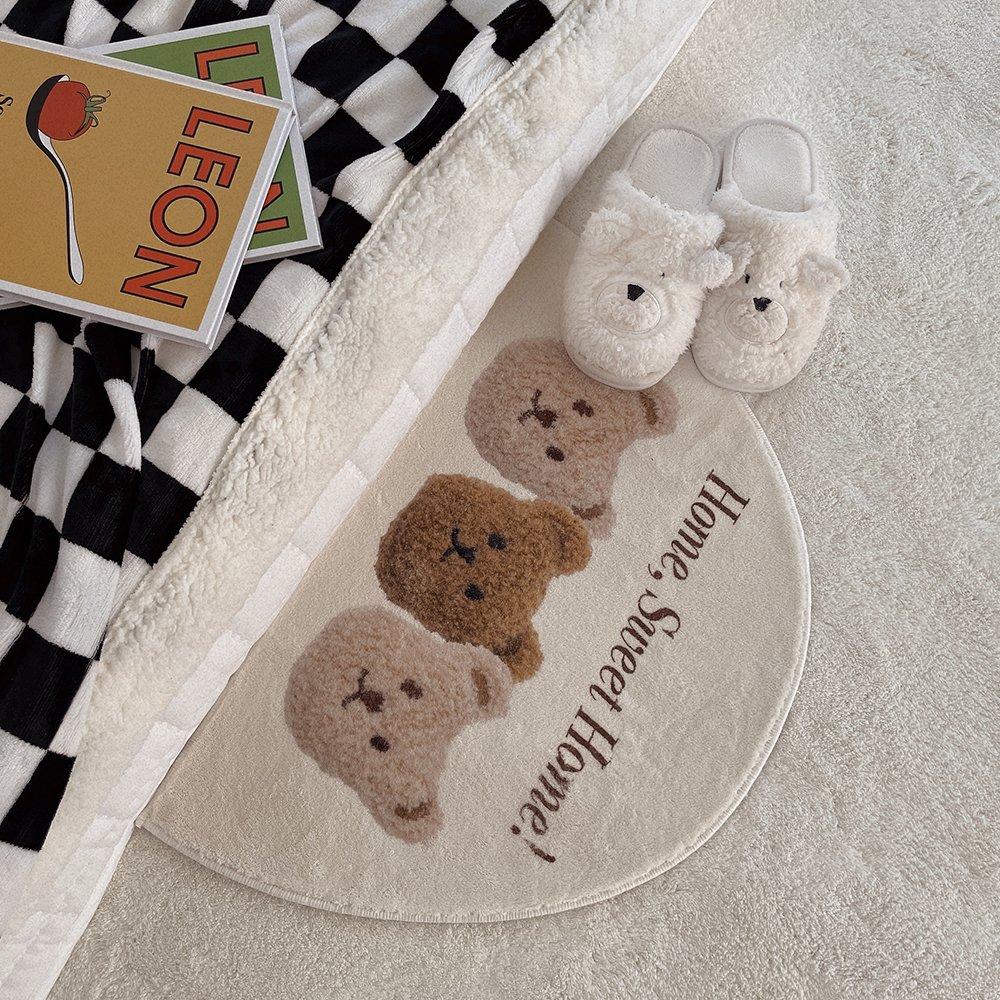 곰돌이발매트 거실 침대 주방 현관 발매트 미니 러그