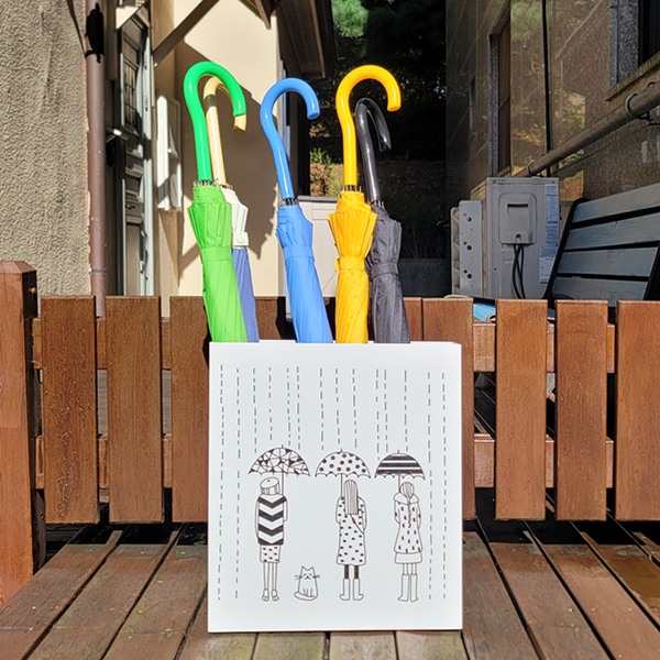 심플 모던 일러스트 철제 우산꽂이 업소용 카페 사무실 현관 인테리어 블랙