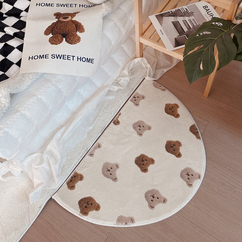 곰돌이발매트 거실 침대 주방 현관 발매트 미니 러그