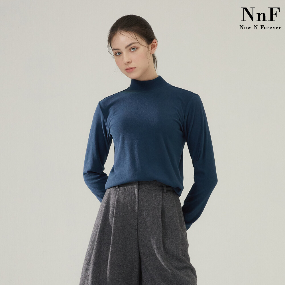 (여성) NNF 23FW 기모 모크넥 티셔츠 5종 - 상세 이미지 3