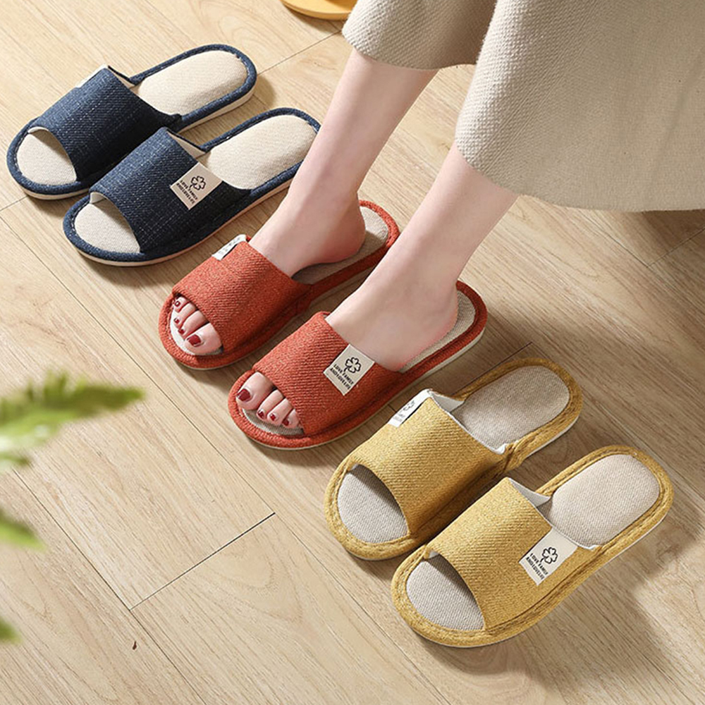 로에드 1+1 거실 실내화 쿠션 슬리퍼 코튼 린넨 여성 남성 거실화