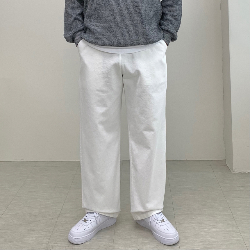 밴딩 세미와이드 면바지 가을 남자빅사이즈바지 이미지 3