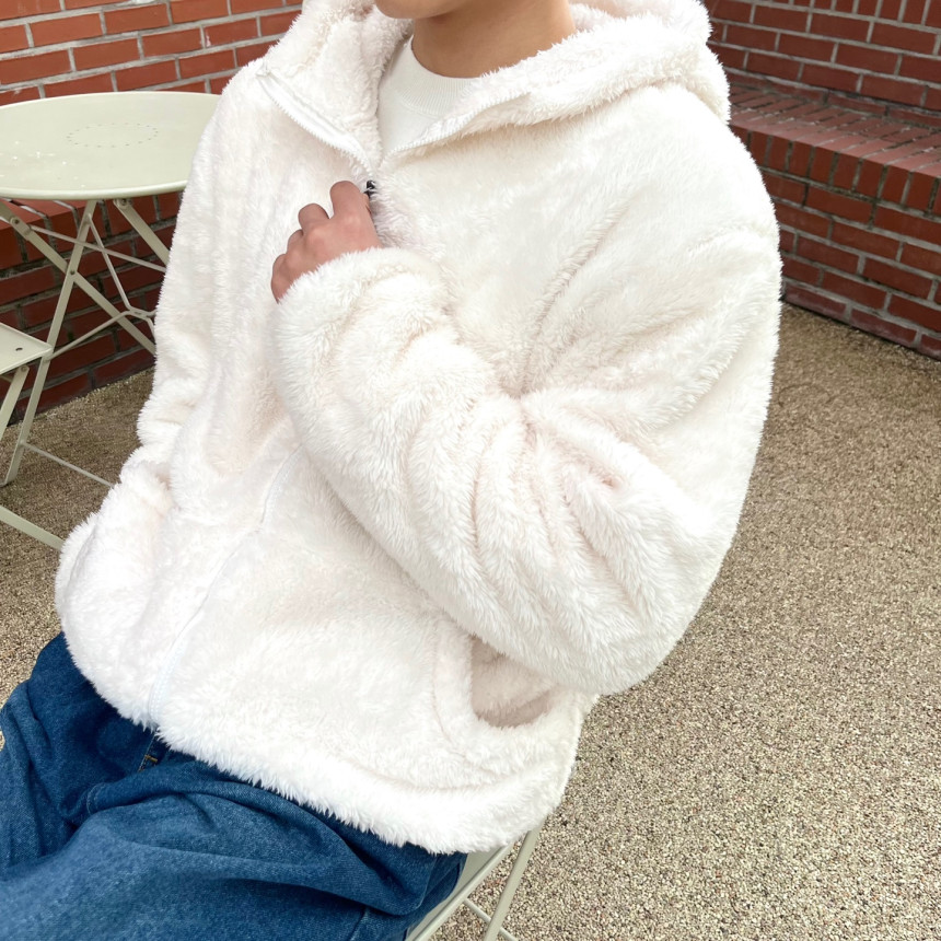 [겨울히트/주문폭주] 여친이좋아하는 양털 후리스 플리스 오버핏 보아털 밍크 털 자켓 후드 집업 상세 이미지 39
