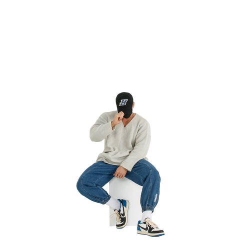 렙시멈 짐웨어, 사이드 로고 와이드 데님 벌룬 조거팬츠 (3Colors) - 상세 이미지 3