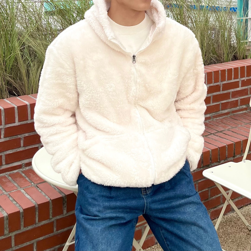 [겨울히트/주문폭주] 여친이좋아하는 양털 후리스 플리스 오버핏 보아털 밍크 털 자켓 후드 집업 상세 이미지 34