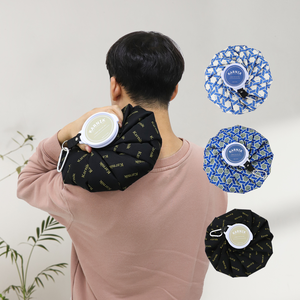카라비너 얼음주머니 1+1 냉온 찜질팩 아이스팩 휴대용 골프 스포츠 15cm(6인치)