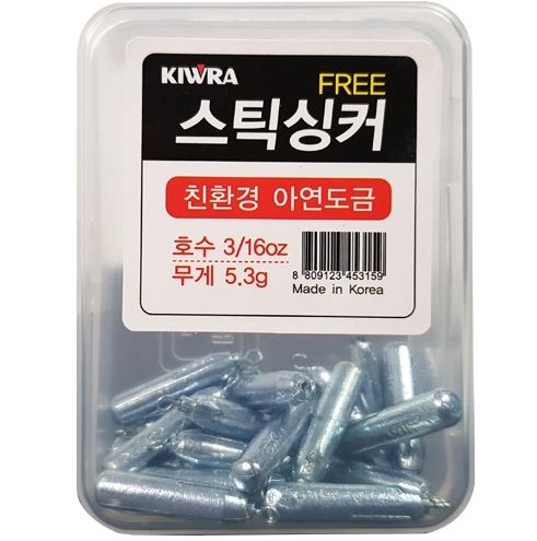 키우라 배스 프리리그 스틱 싱커 드롭 봉돌 추 덕용 - 상품 이미지