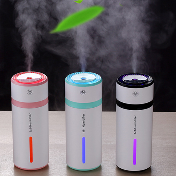 M1 LED 무드등 미니 초음파 가습기 텀블러 USB 필터 차량용 책상 사무실 강아지가습기 미세 분사