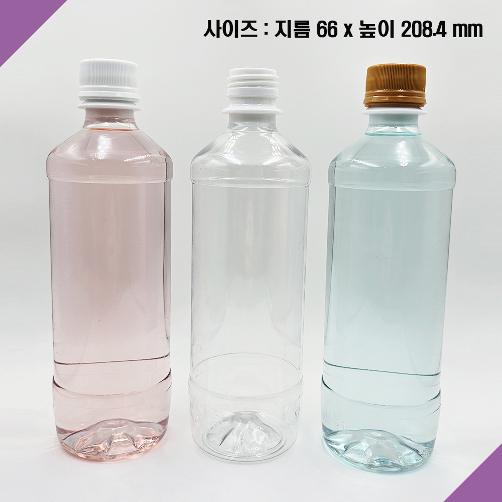 두꺼운 내열 일자원형 페트병 500ml - 상세 이미지 2