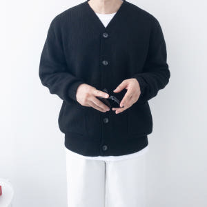 남자브이넥가디건 남성하찌가디건 워셔블가디건 착용 후기 | 사이즈/핏 총정리 - 상품 이미지 3