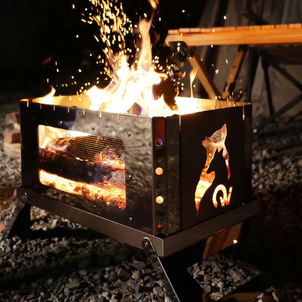 아웃도어웍스 캠핑화로대 접이식 미니 바비큐그릴