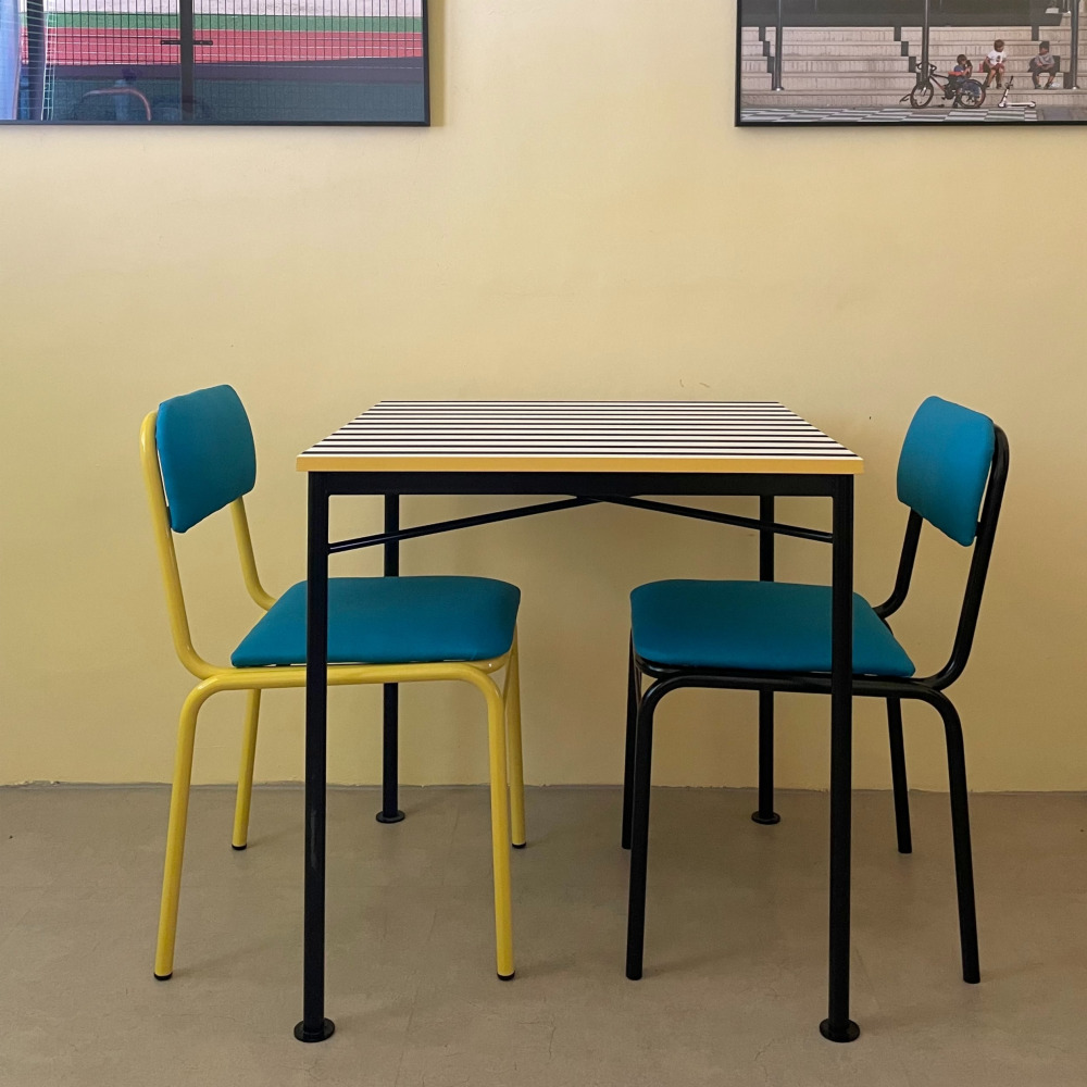 텐더 스트라이프 테이블 인테리어 카페 거실 커피 사각형 티 엔틱 디자인 감성