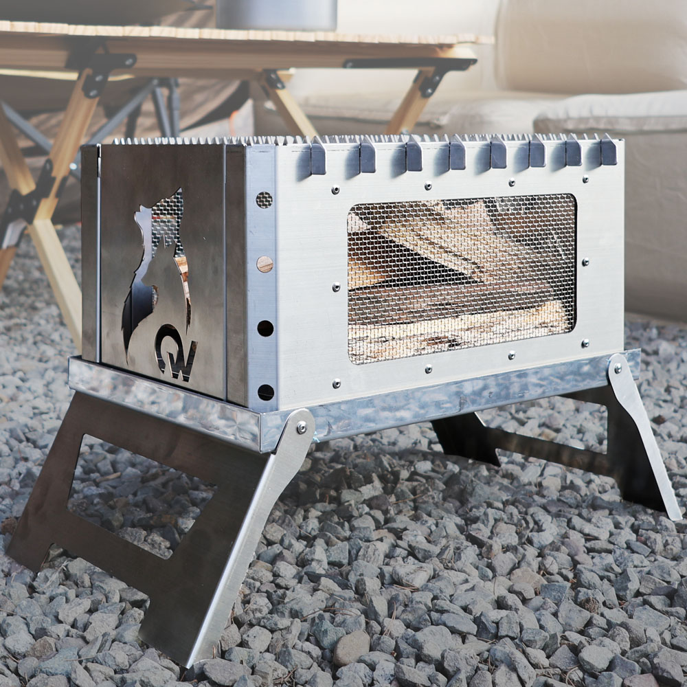 아웃도어웍스 캠핑화로대 접이식 미니 바비큐그릴