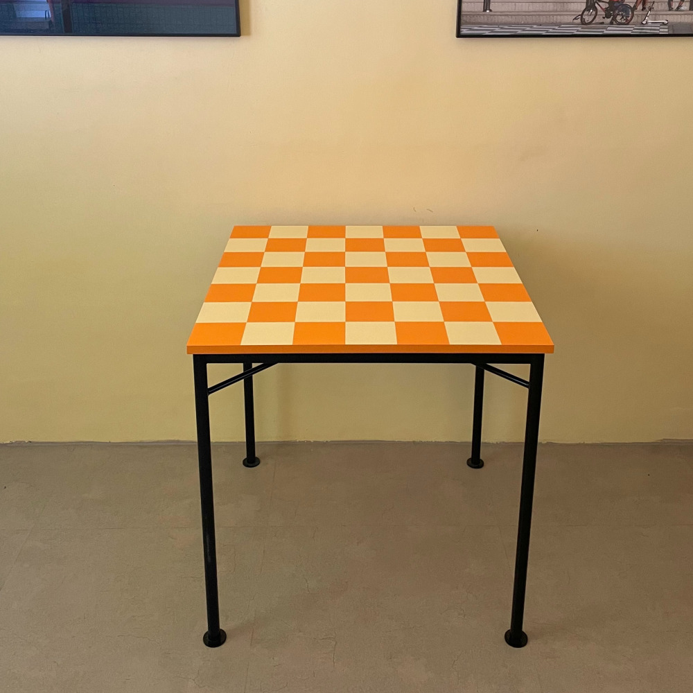 텐더 체커보드 테이블 인테리어 카페 거실 커피 사각형 티 엔틱 디자인 감성