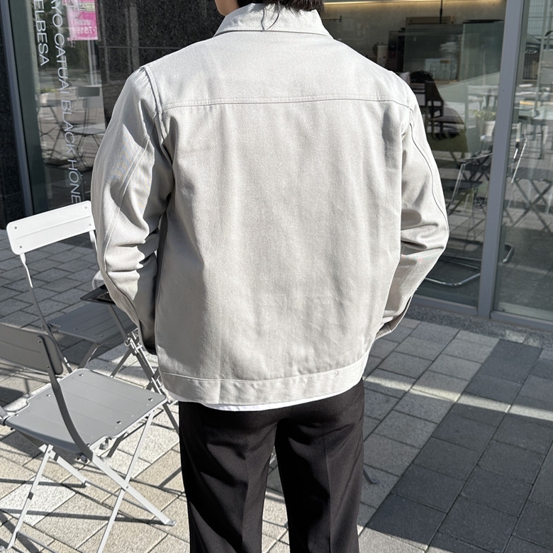 남자 액스포 봄 가을 스냅버튼 면 트러커 자켓 이미지 2