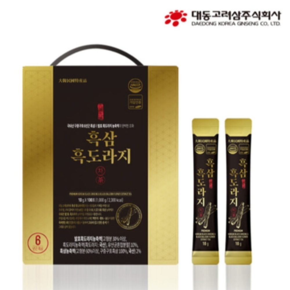 대동고려삼 구증구포 흑삼 발효 흑도라지 진액 스틱 100포 x3박스 6년근 농축액 사포닌 제품 이미지