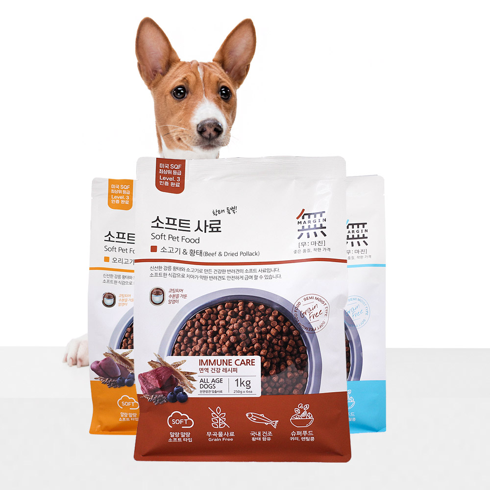 무마진 소프트 강아지 반습식 사료 소고기 황태 1kg 4.8kg - 상품 이미지