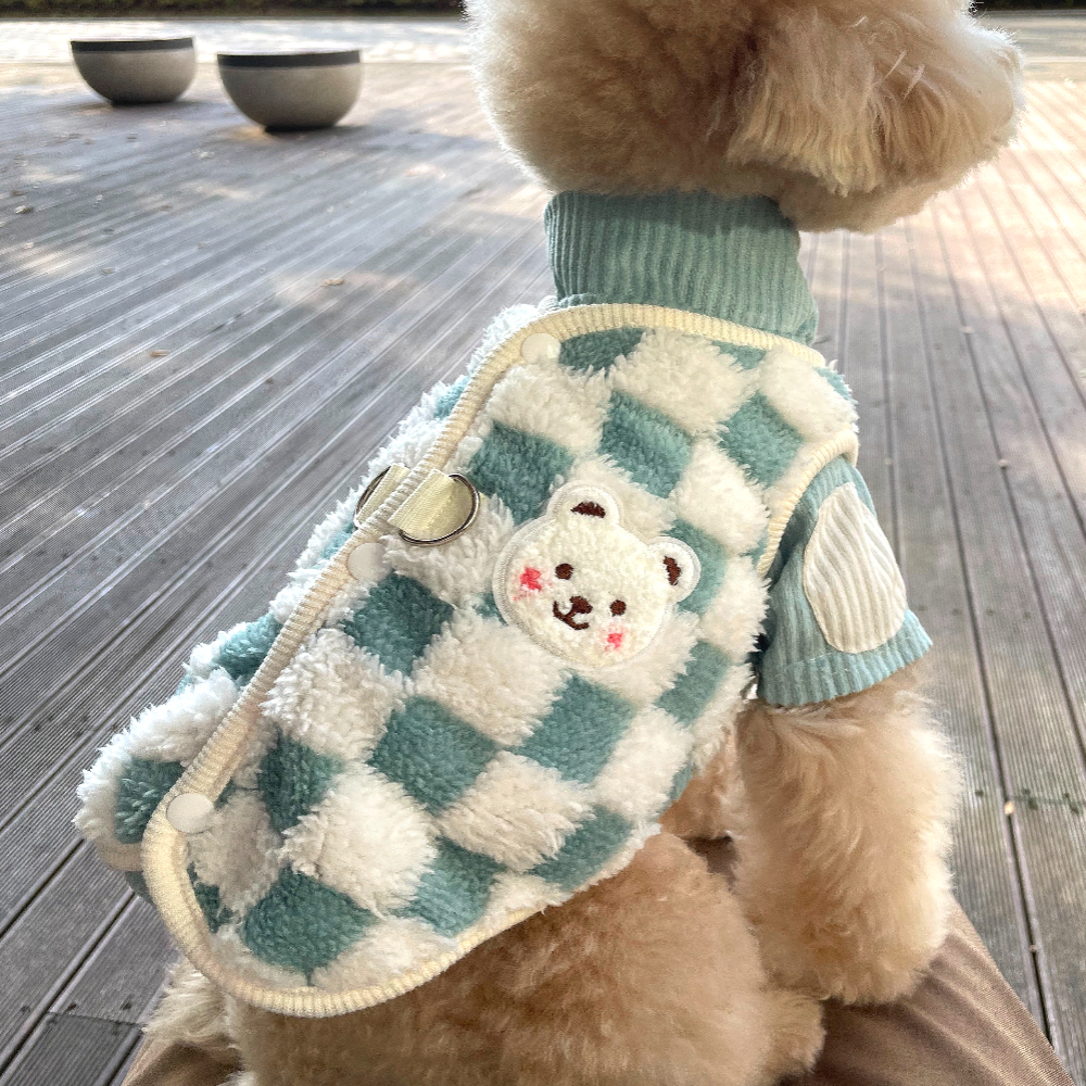 강아지패딩조끼 겨울 후리스조끼 강아지옷 애견 올일원 외출복 아우터