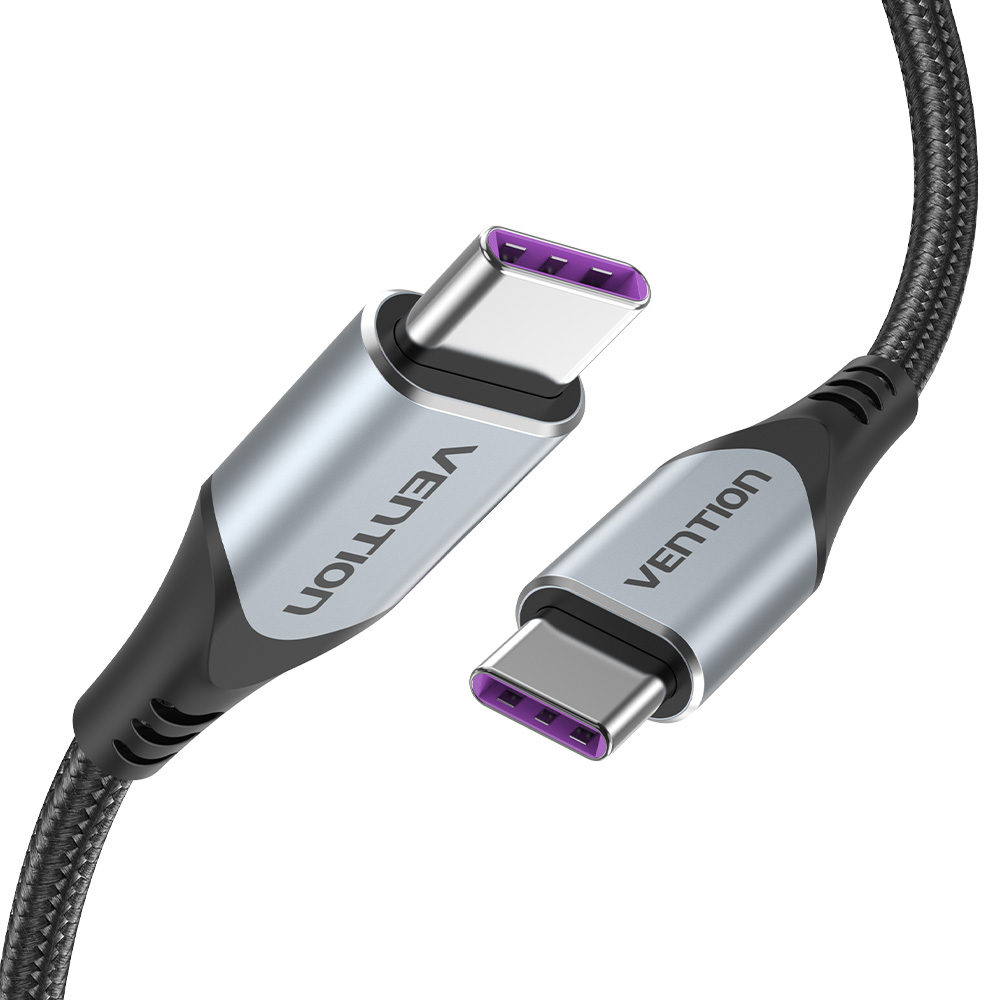 벤션 100W PD 10Gbps C to C타입 초고속 케이블 TAH 1m, 1개 - 상품 이미지