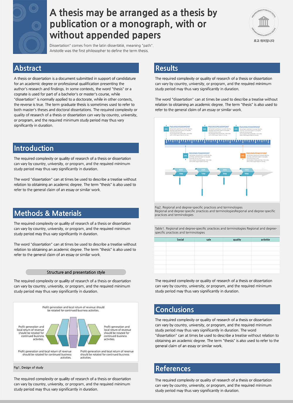 830 (80cm x 110cm) 학술 포스터 PPT 템플릿 학회포스터 졸업논문 이미지 2