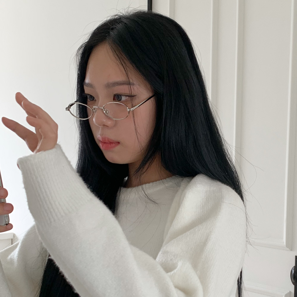 [❤당일출고❤유니크] 올뉴 납작 오벌 메탈 레트로 빈티지 남녀공용 학생 뿔테 안경 2color 상세 이미지 8