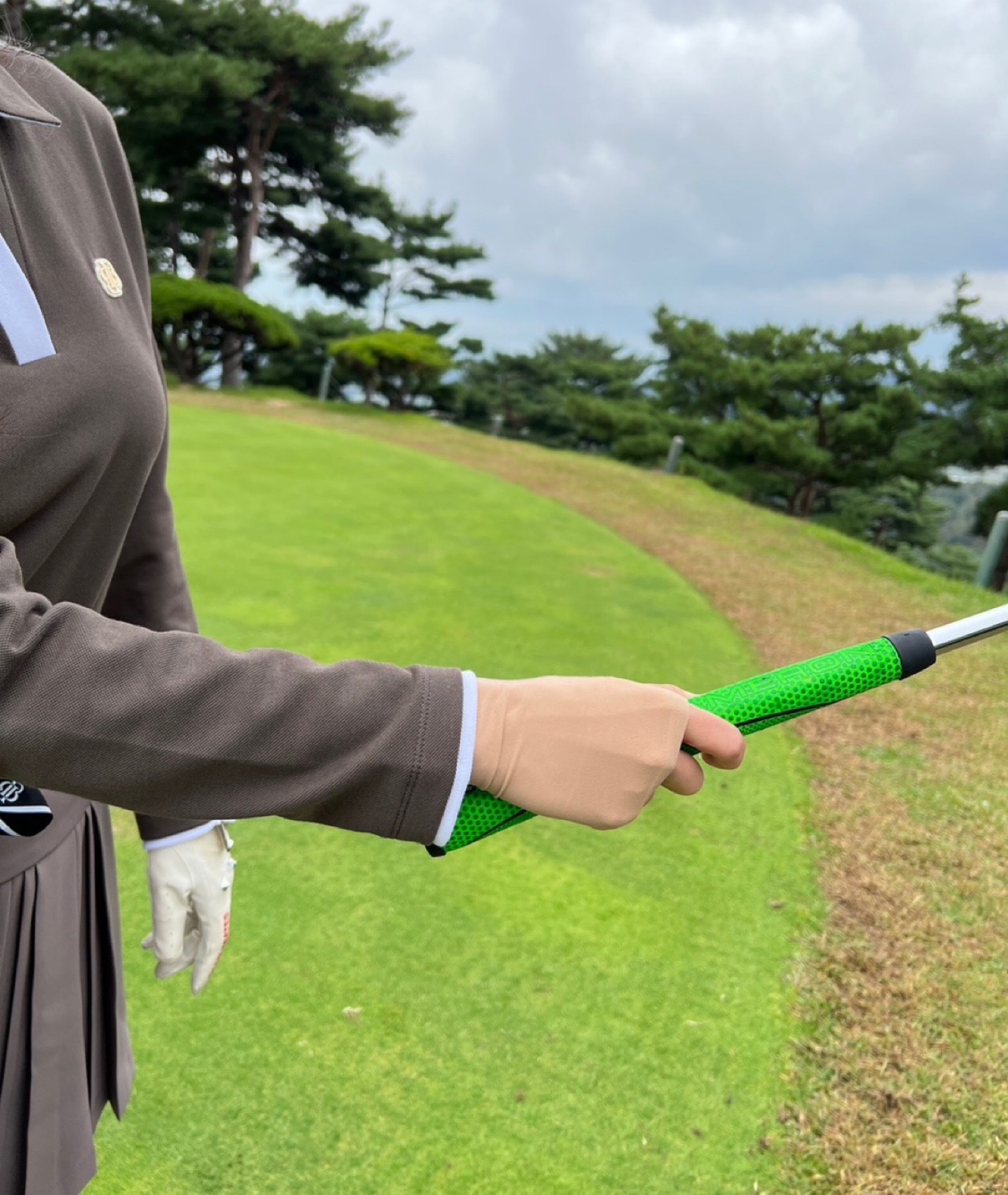 골프 손등 장갑 여름 자외선차단 손등토시 양손 살색 남성 여성 이미지 3