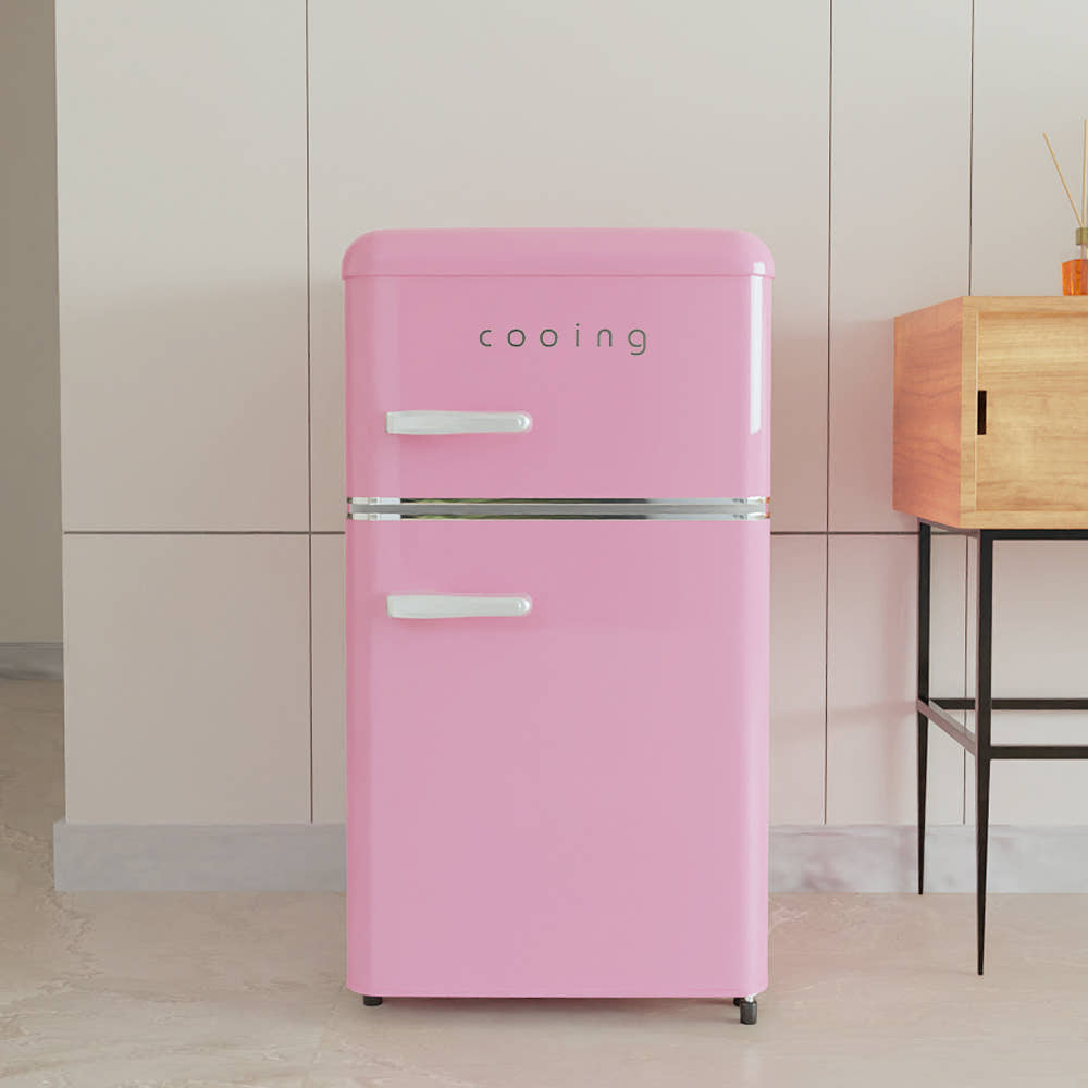 핑크 냉장고 디테일