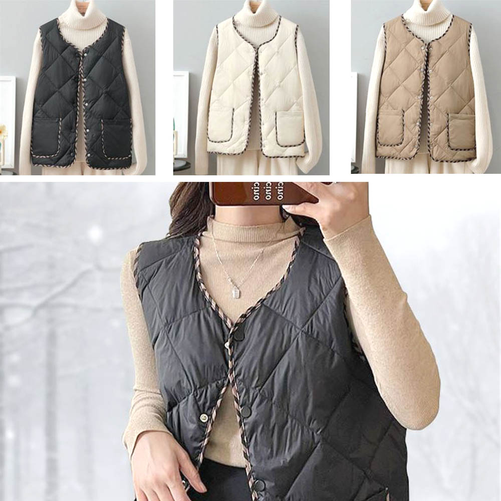 여성 간절기 패딩 겨울 여자 경량 보온 베스트 온열 조끼 착용 후기 | 사이즈/핏 총정리 - 대표 이미지